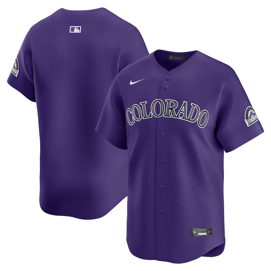 Men Colorado Rockies Nike Purple Alternate Limited MLB Jersey